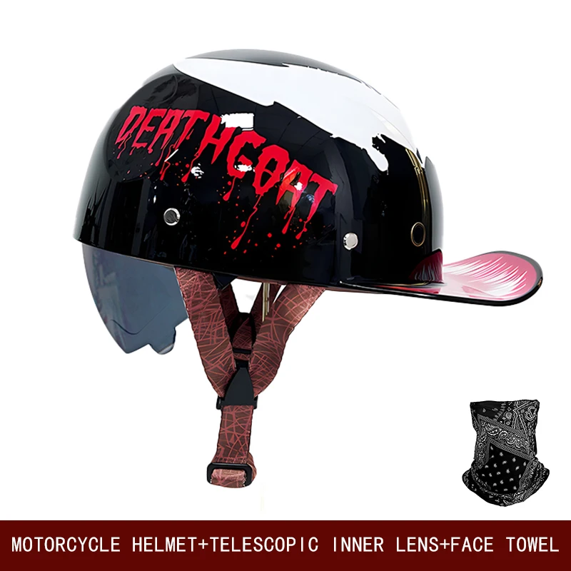 Motorbicikli retro helmes Egyetemes Cirkál Gördeszka Bicaj semi-helmet Motorbicikli Új Nemzeti Előírás Födémgerenda