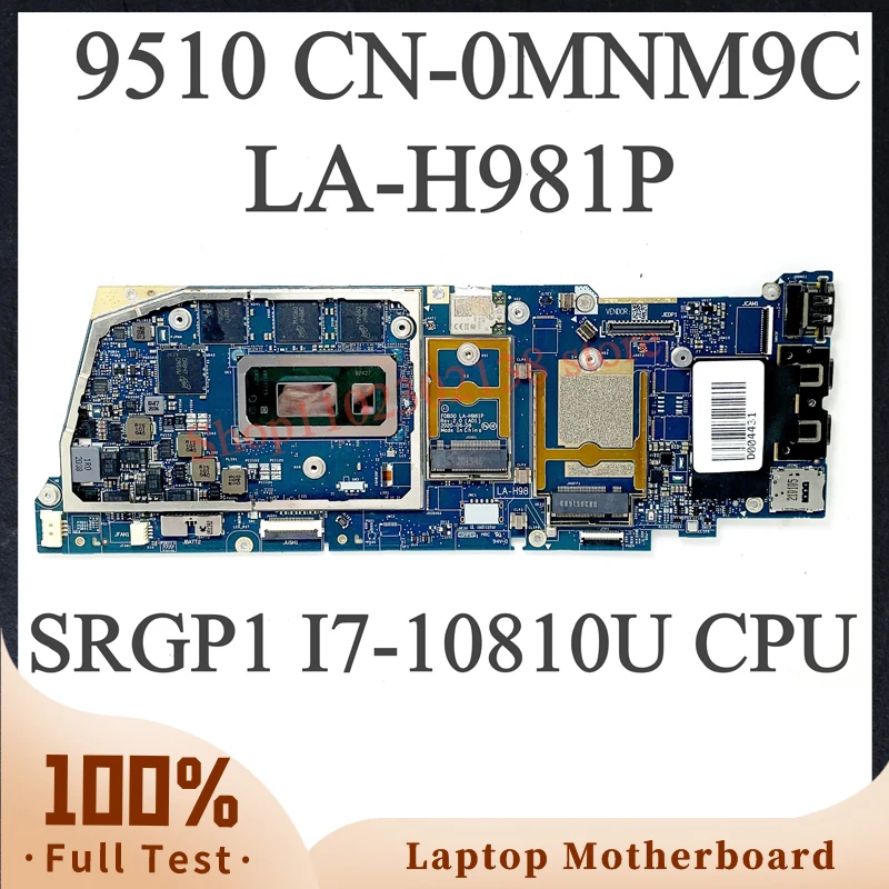 NEW Mainboard CN-0MNM9C 0MNM9C MNM9C With SRGP1 I7-10810U CPU For DELL 9510 Laptop Motherboard FDB50 LA-H981P 100 Full Tested OK