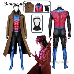 Gambit Remy Etienne LeBeau Cosplay Jumpsuit Mask XMEN 97 Cosplay Costume Zentai Suit Superhero Halloween Party Bodysuit