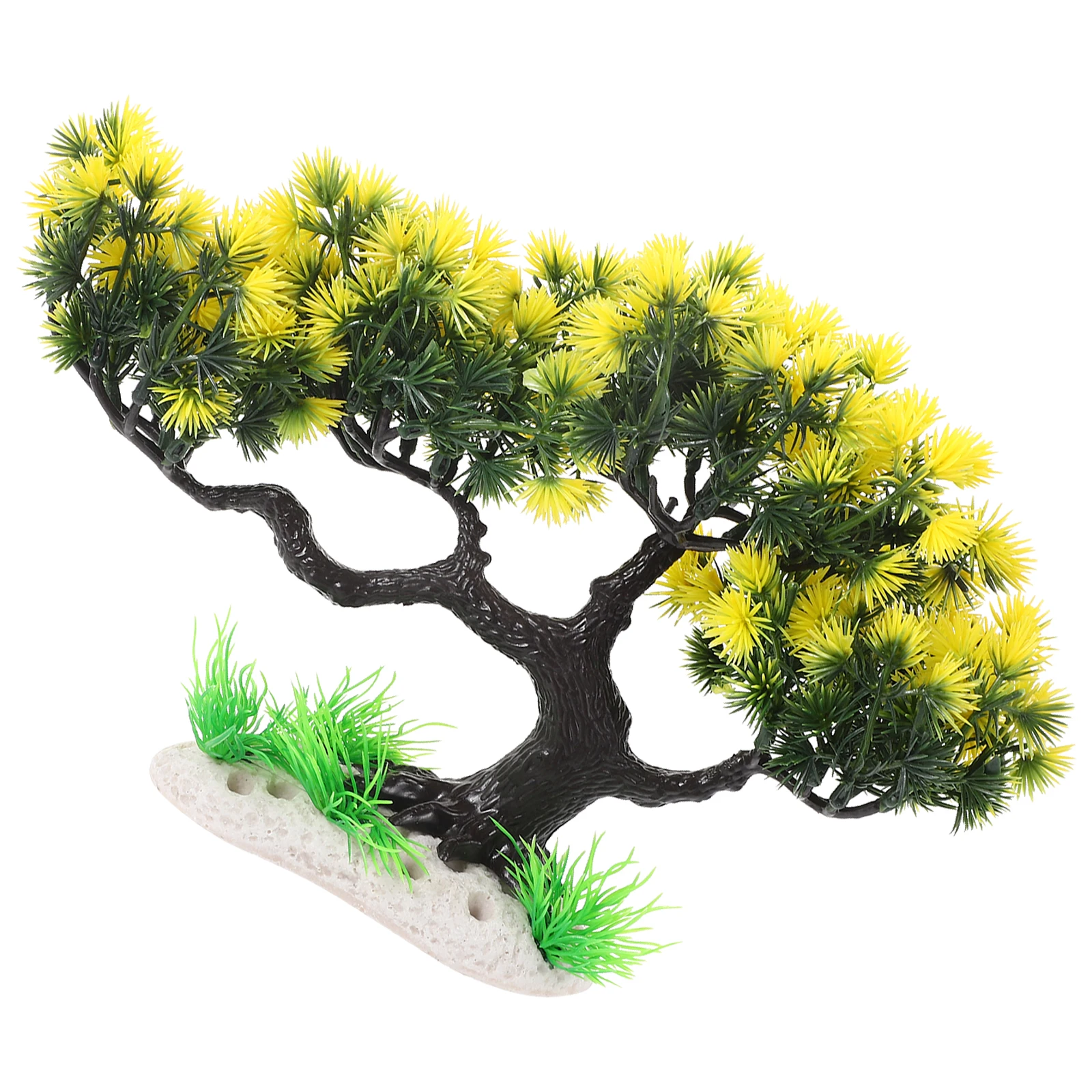 

Simulated Tree Grass Aquarium Decor Fish Tank Landscaping Plastic Plants Artificial LMC01D Small Size Fish Tank