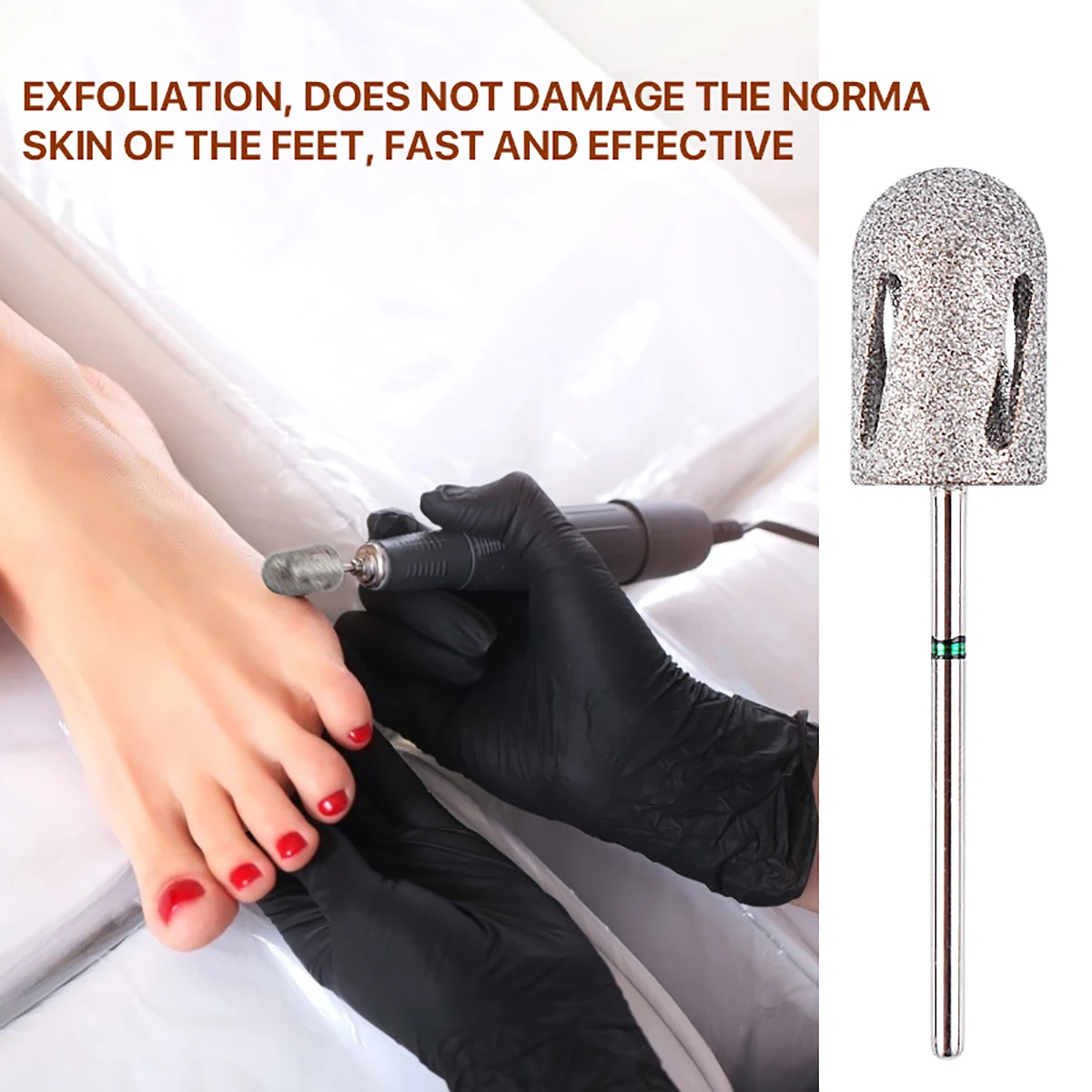 Pedicure Nail Drill Bit Diamond Carbide Foot Bit Calluses Sanding Polishing Head for Cracked Skin Corns Callus Removal