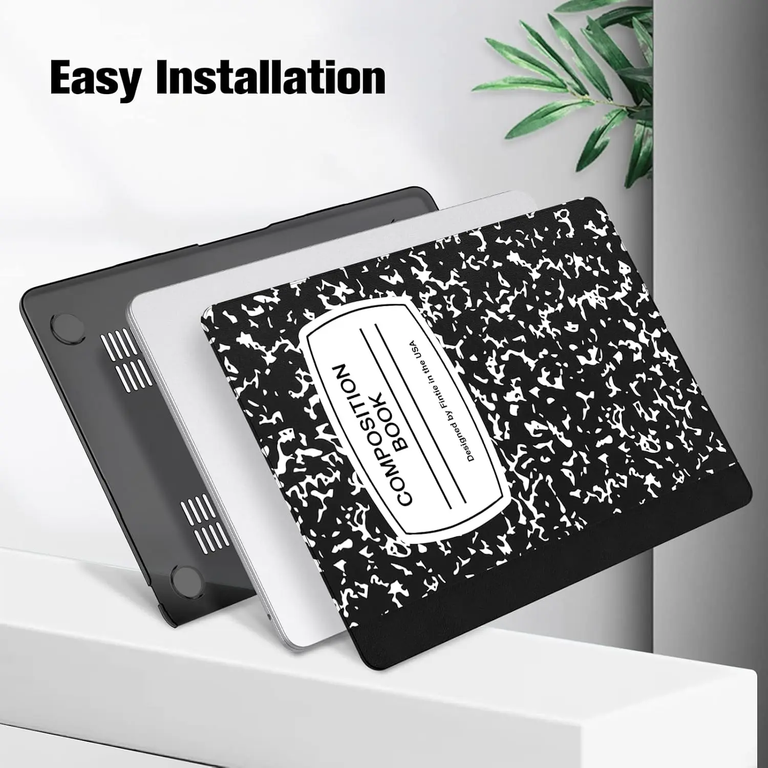 Pattern Premium Clear Hard Case Shell Cover for MacBook Air13 Inch M1 M2 M3 M4 Pro14