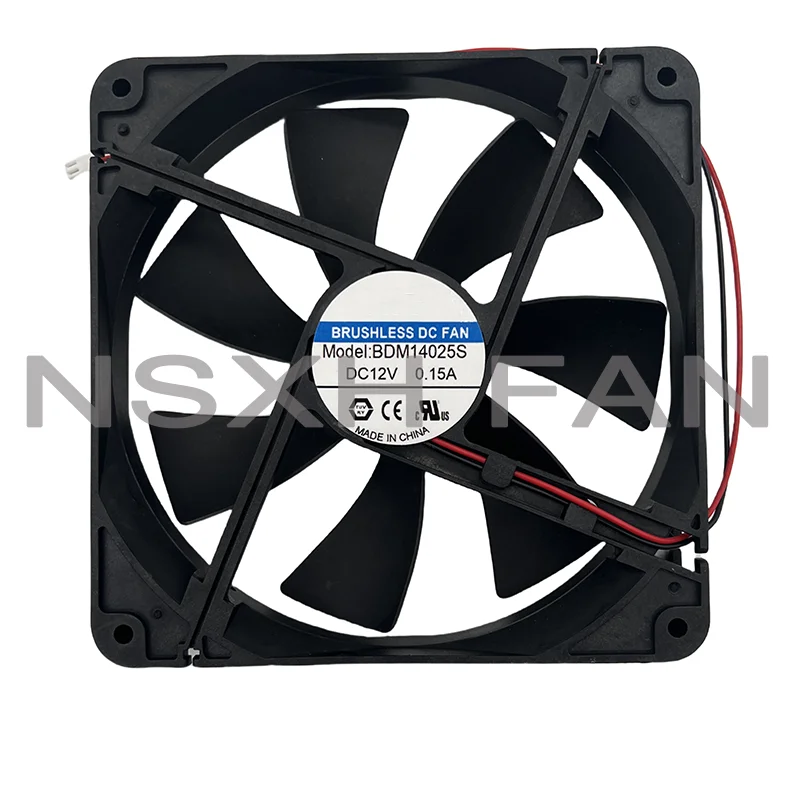 BDM14025S 12V 0.15A 140x140x25mm 2-Wire Server Cooling Fan BDH12025S 12V 0.18A