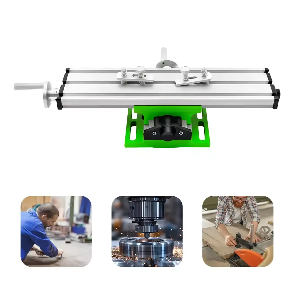 Milling Machine Worktable Cross Slide Table Compound Drilling Slide Table for Mini Table Drills, Electric Drill Holders