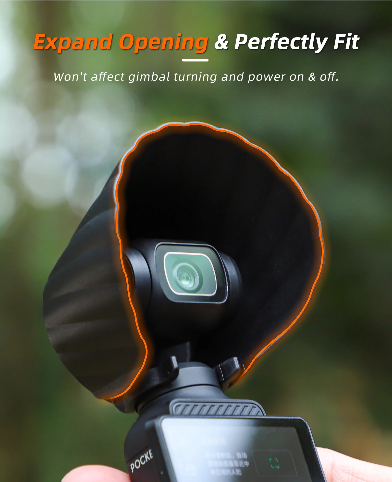 Sunnylife For DJI Osmo Pocket 3 Camera Lens Light Blocking Sunshade Protect Hood Outdoor Shooting  Sun Shade Cover Accessories
