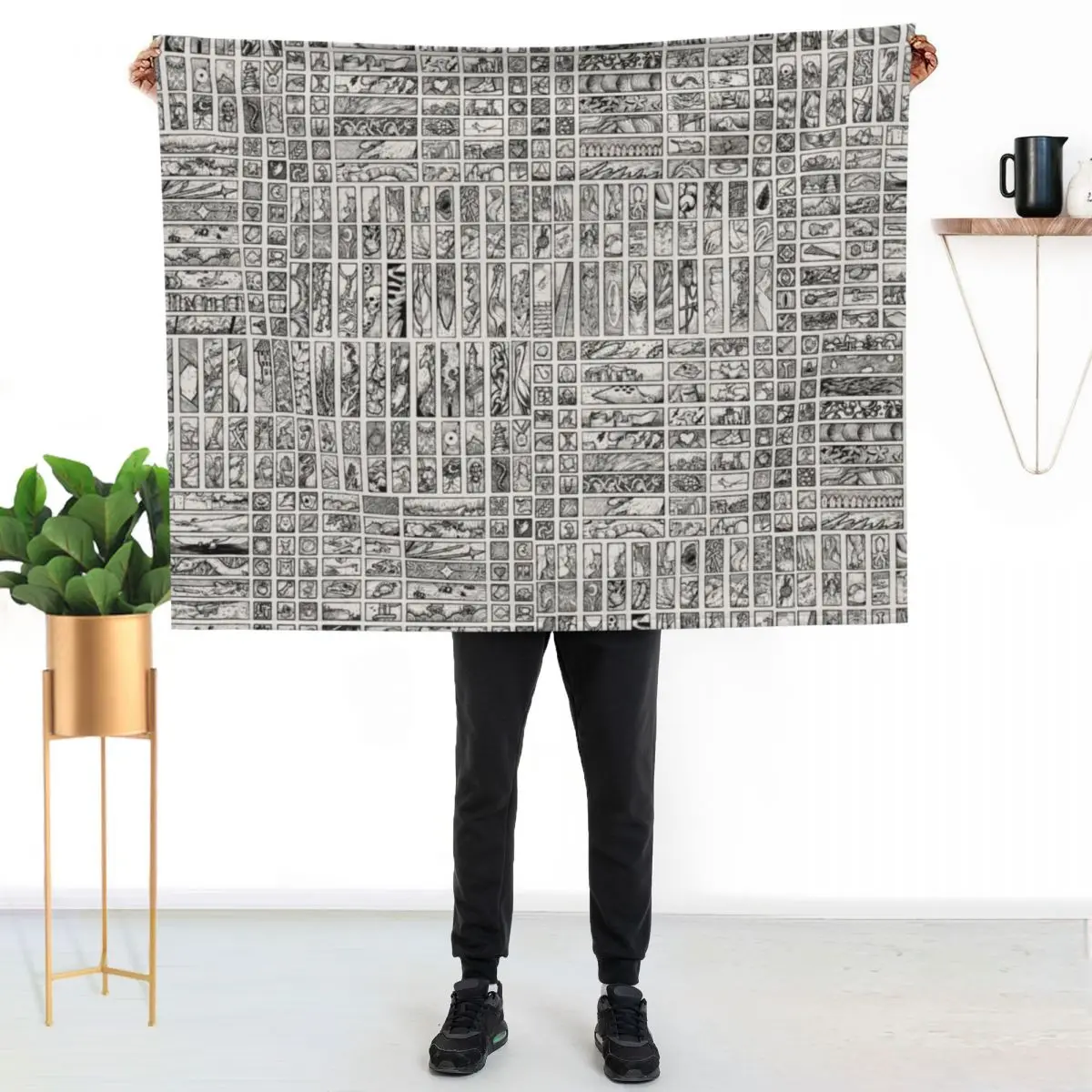 Thought Train - Cross Pattern Throw Blanket decorative Decorative Throw warm for winter For Sofa Thin Decoratives Sofa Blankets