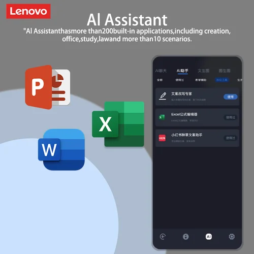 Imagen 2 del producto Nuevos auriculares Lenovo XT53 AI Bluetooth V5.4, auriculares con traducción de varios idiomas, sonido de graves profundos con llamadas HD, auriculares de trabajo