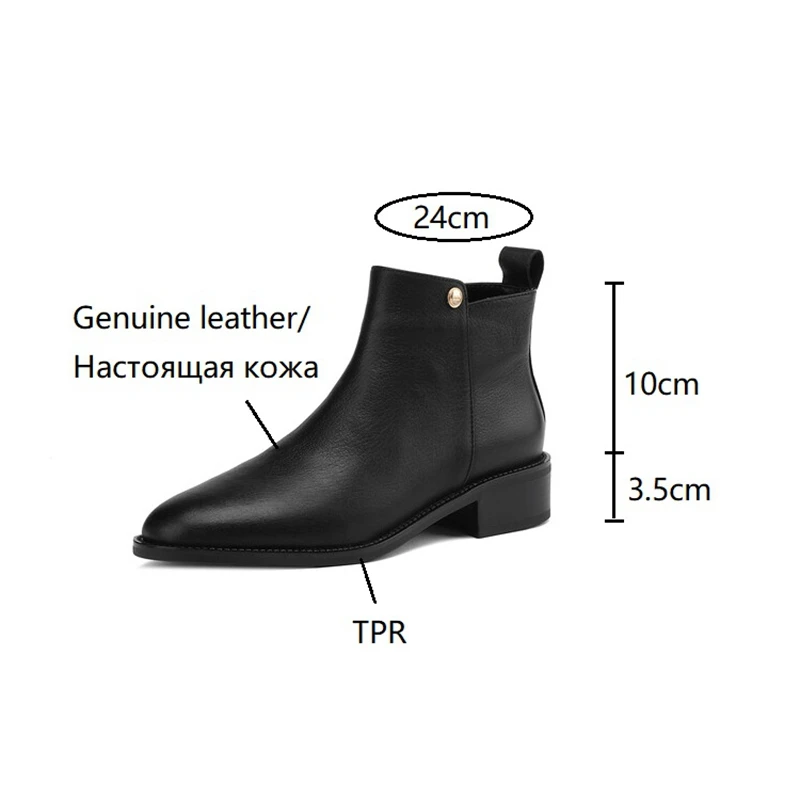 NEW Autumn Women Boots Round Toe Low Heel Boots Women Genuine Leather Shoes for Women Retro Zip Brown Ankle Boots сапоги женские