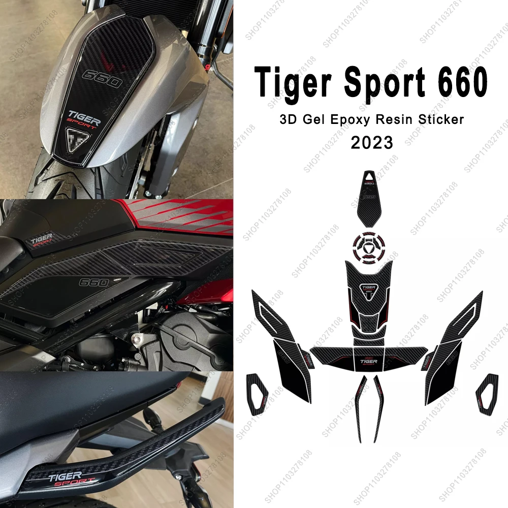 

Motorcycle Accessories Tank Pad Protector sticker Covers Waterproof 3D Epoxy Resin Stickers Kit for Tiger Sport 660 2023 2022