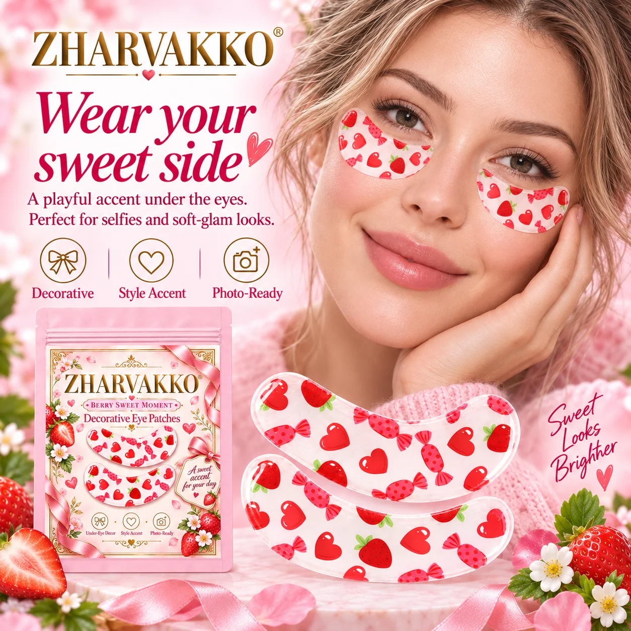 Face Oil - 4/8 sztuk ozdobnych naklejek na oczy