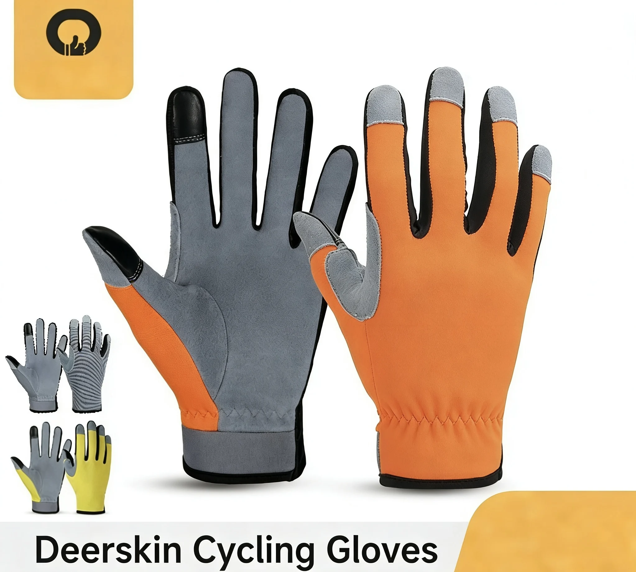 

Outdoor Cycling Gloves Deerskin Gloves Wear-resistant and non-slip Barbecue Work Gloves Mountaineering Gloves