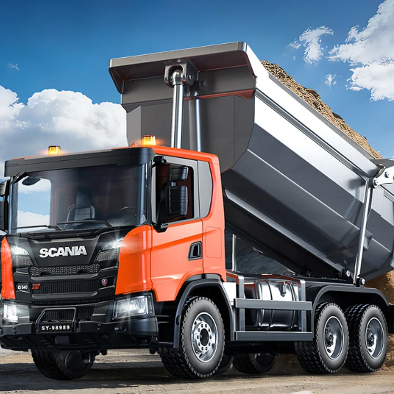 Double E E593 RC Dump Truck 1/20 G540 Electric RC Truck Simulation Model with Lighting Sound System Toy Car SCA Official License