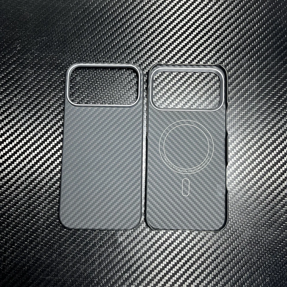 Magnetyczne etui Magsafe do iPhone'a 18 17 16 15 14 13 Pro Max, ochrona obiektywu z włókna węglowego, pokrowiec z włókna aramidowego do iPhone'a 18 Pro — zdjęcie produktu 3