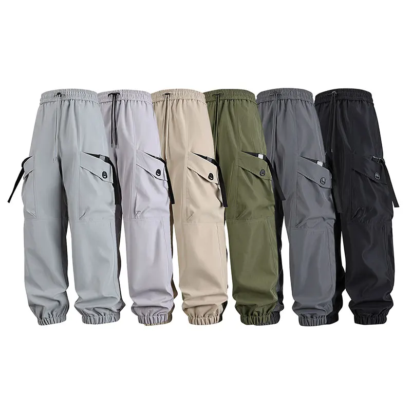 

Spring Autumn Cargo Long Pants Casual Fashion Loose Comfortable Pants Multiple Pockets Men's Sport Running Casual Cargo Trouser