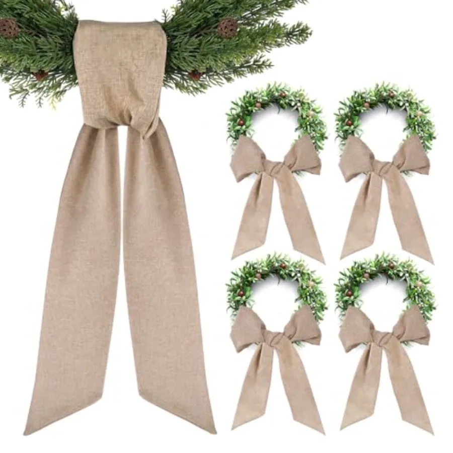 

Пояс для венок в стиле бохо на передней дверь, 4 шт., пояс из мешковины для венок для фермерского дома, окна, стены, сделай сам, вышивка, монограмма 55,5 Ih, обычный рустик Sas