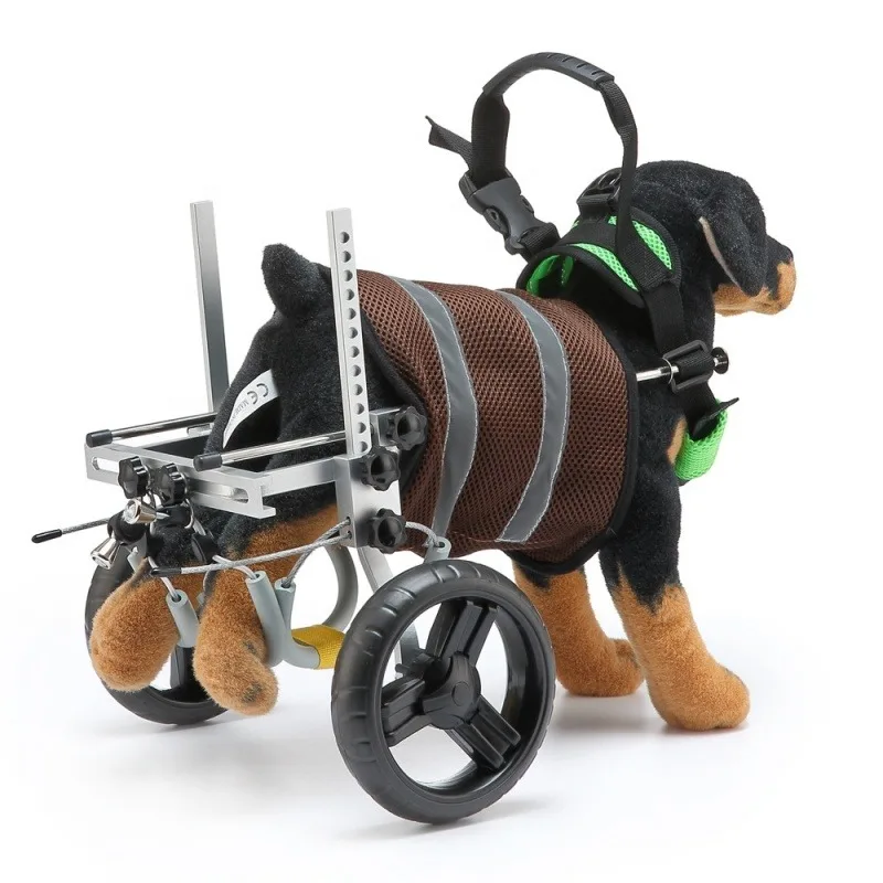 Aluminum Dog Walking Assistance Trolley Ensuring More comfort Pets Assisted Car for Disabled Pets