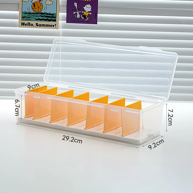 1Pc Clear Plastic Compartmentalized Organizer Box Storage Box With Adjustable Divider Holds 550+ Game Cards For PTCG/MTG Cards