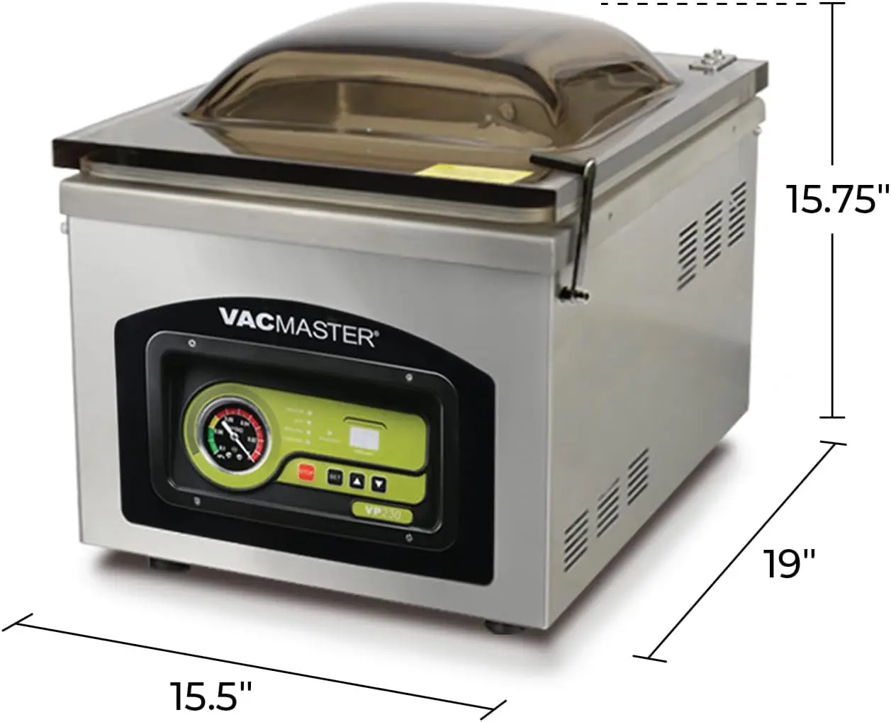 VP230 Chamber Vacuum Sealer，Easy To Use Control Panel and Pressure Indicator