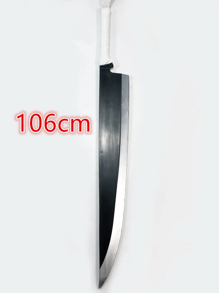 Sword Kurosaki Ichigo Sword Sky Lock Moon White Knife Zanpakutou Ninja Katana Sword Weapon Props Safety PU Toy 105cm