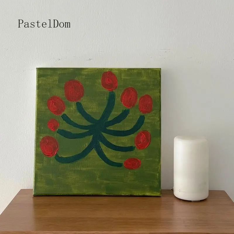 Retro Abstract Plant Wall Art Aesthetic Hanging Paintings for Living Room Entryway Hallway Bedroom Bedside Home Decoration
