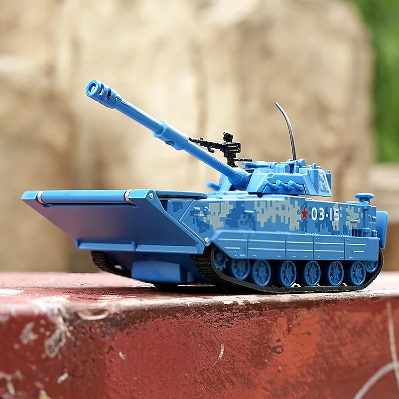 合金製主力戦車攻撃戦闘車両戦車モデル、トラック式反動音と光付きおもちゃ装甲車両、子供向けギフト