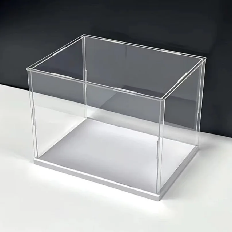 

Clear Acrylic Figure Display Cabinet, Assemble Dustproof Storage Box for Car Model, Clay Figure Doll, Action Figure Display Case