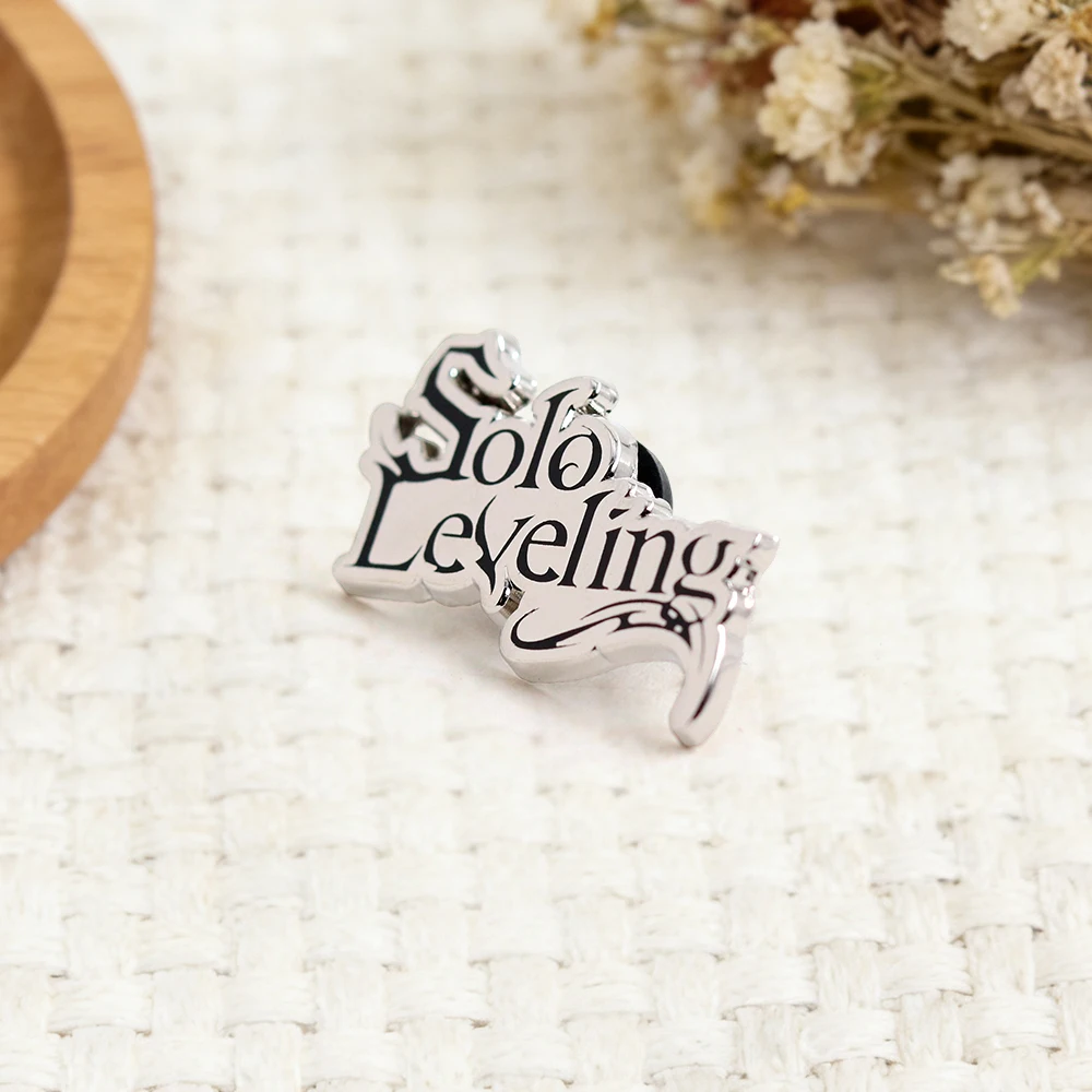 Solo Leveling Logo Emaille-Anstecknadel Sung Jin-Woo Anime-Brosche Metallabzeichen Ore Dake Level Up Na Ken Schmuck Fansammlung Geschenk – Detail 6