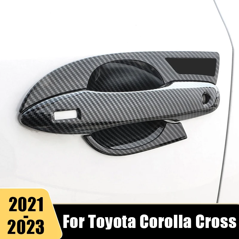 

For Toyota Corolla Cross XG10 2021 2022 2023 Hybrid ABS Car Outer Door Handle Bowl Cover Frame Protection Stickers Accessories