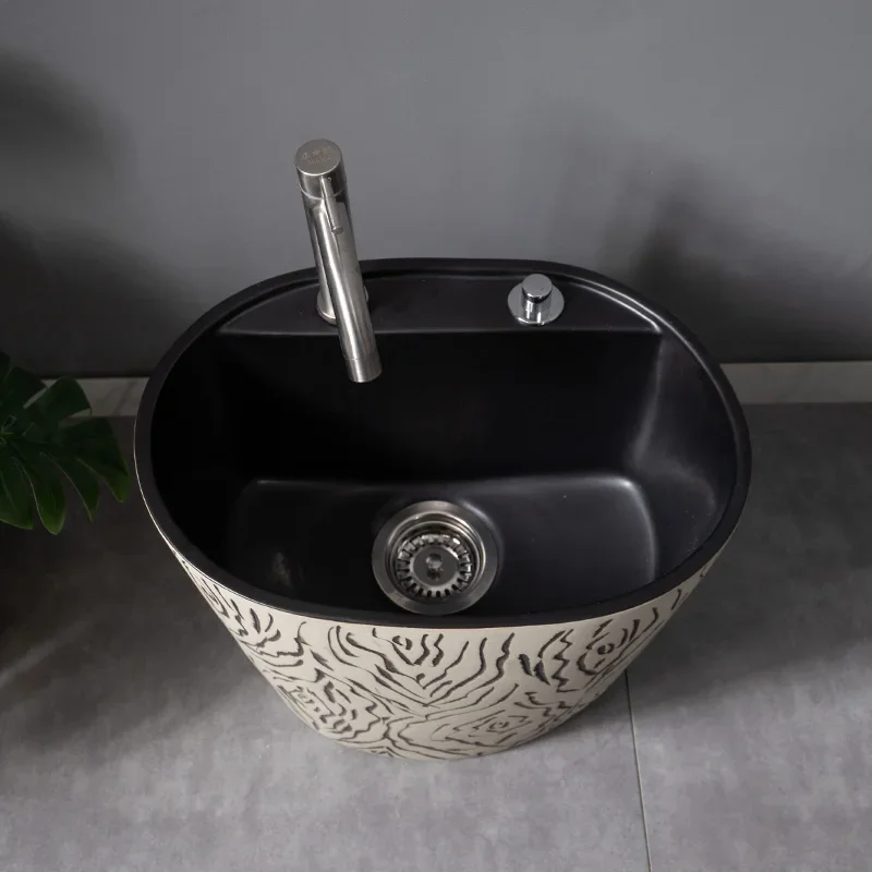 *Sink Column Wash Basin Bathroom Column Washbasin Retro Washstand Washbasin