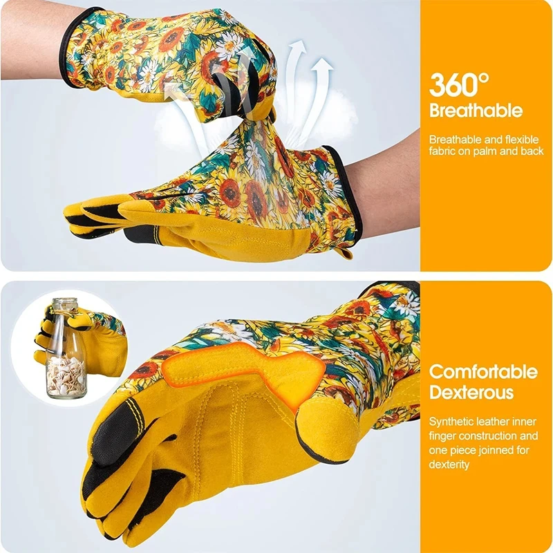 Outdoor Gardening Gloves Microfiber Leather Anti-thorn Weeding Sports Motorcycle Driver Wear-resistant Gloves With Touch Screen