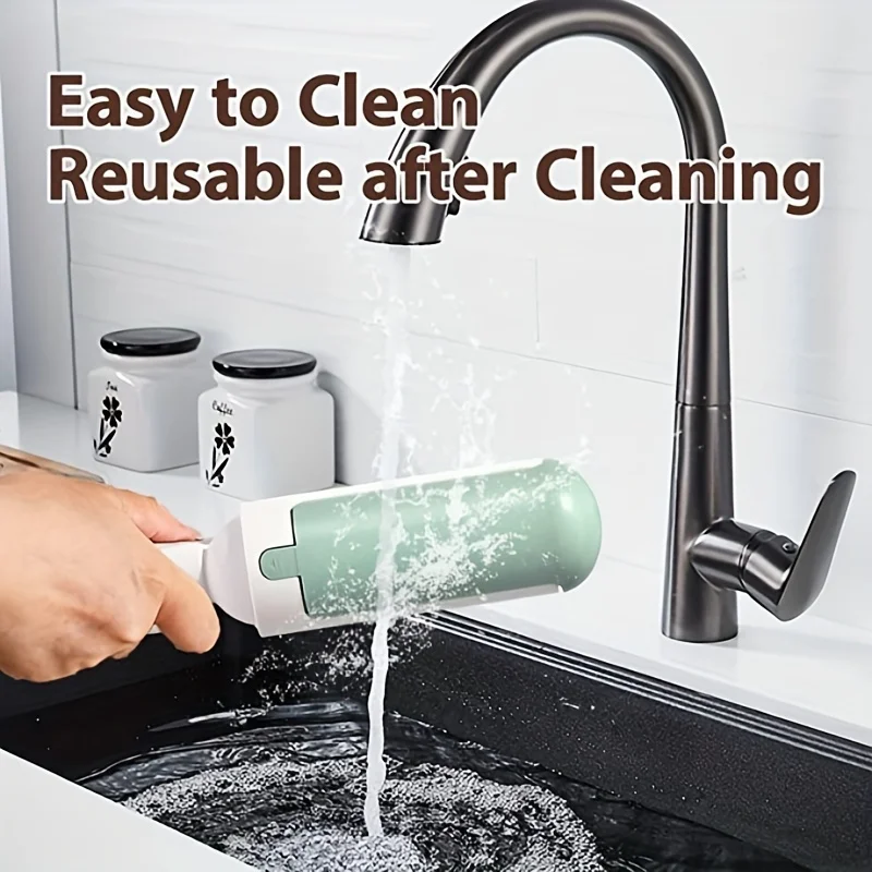 أسطوانة إزالة شعر الحيوانات الأليفة لتنظيف شعر القطط والكلاب، مشط دوار مزدوج الجوانب، أداة غبار قابلة لإعادة الاستخدام للملابس والسجاد والفراش