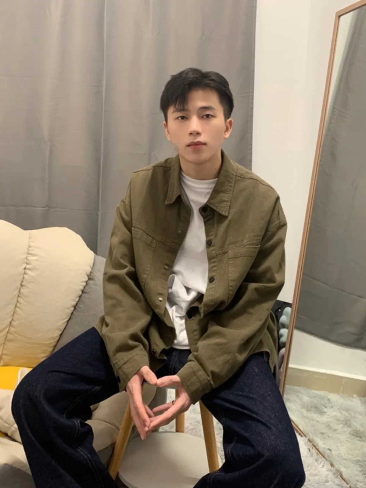 

American Retro Men's Denim Jaet Spring Autumn Trendy Workwear Jaet High-End Feeling Cool And Haome Jeans Clothes