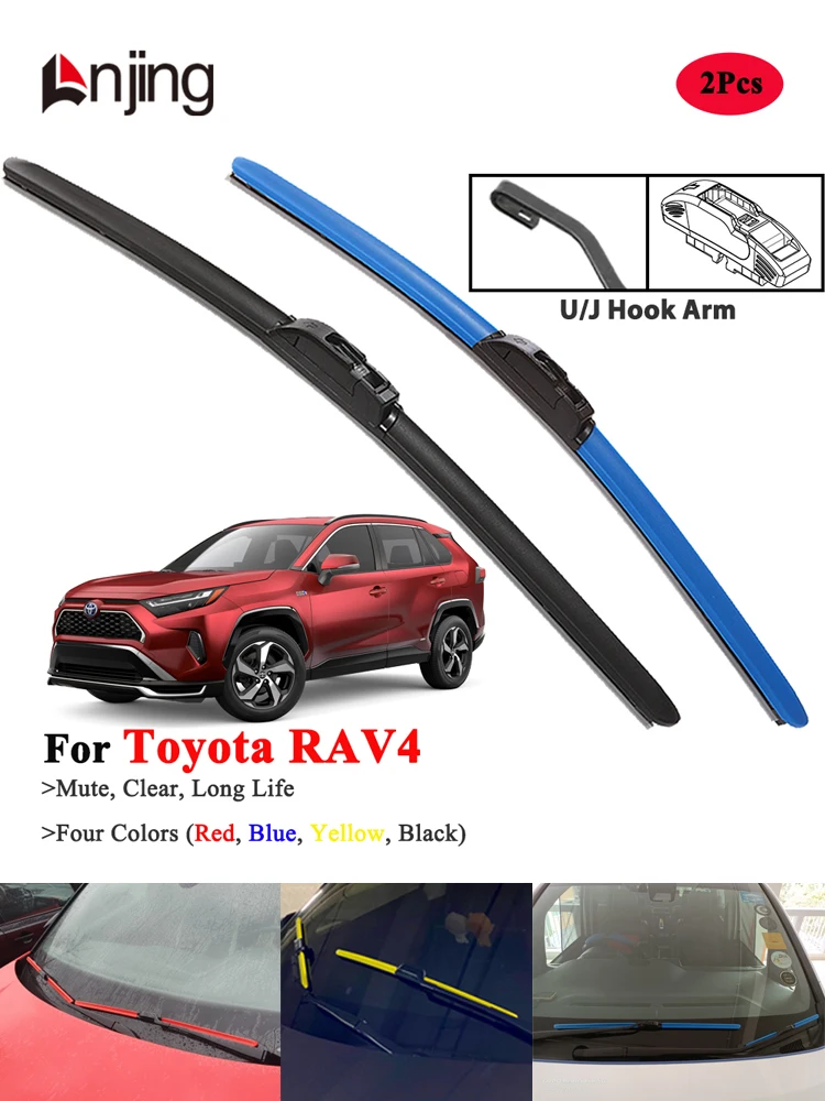 Escobillas de limpiaparabrisas coloridas LNJING para Toyota RAV4 RAV 4 1994-Abajo