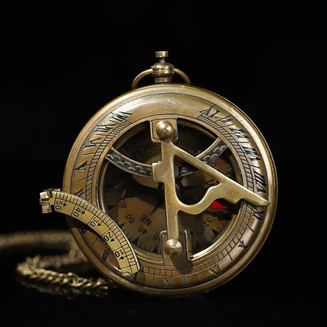 19 Century Single Opening Pure Copper Pocket Watch Compass Normal Working 60x48x20mm 69grams/