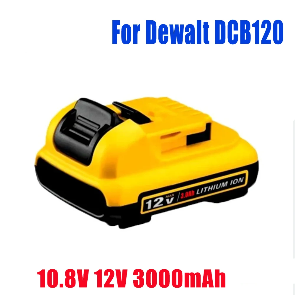 

12V 3.0Ah Max Lithium Ion Battery Replacement for DeWalt DCB120 DCB123 DCB122 DCB127 DCB124 DCB121 Rechargeable Batteries