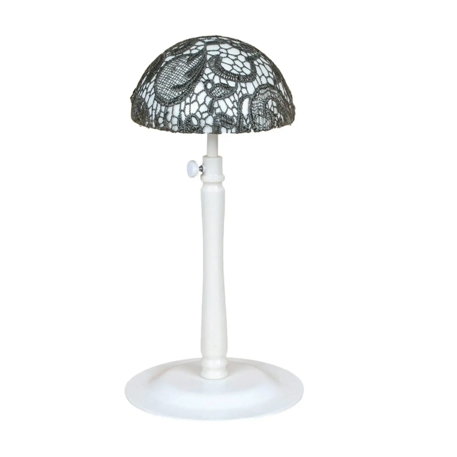 Hairpiece Stand Holder with Dome Shape Adjustable Post for Wig Storage and Drying