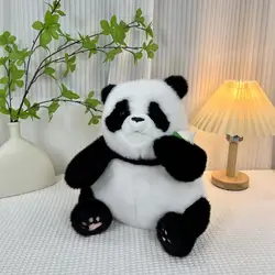 Interactive Simulation Pets Electric Plush Toys Cute Huggy Panda Cat Dog Blink Speak Accompanied Fluffy Toys Children Gifts Xmas