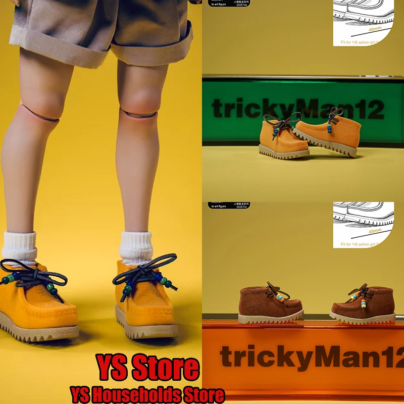 

Limited Stock trickyMan12 1/6 Female Figure Thick Bottoming Sports Shoes Accessory For 12inch Female Soldier Body Decoration