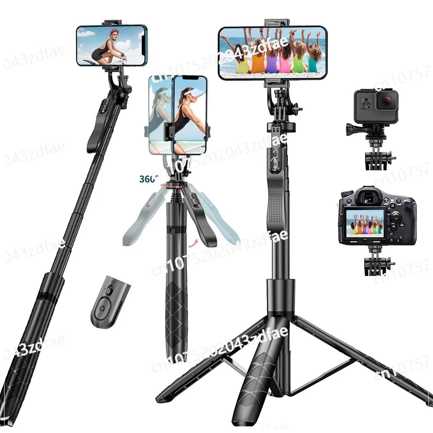 Selfie Stick Phone Tripod with Remote, 60