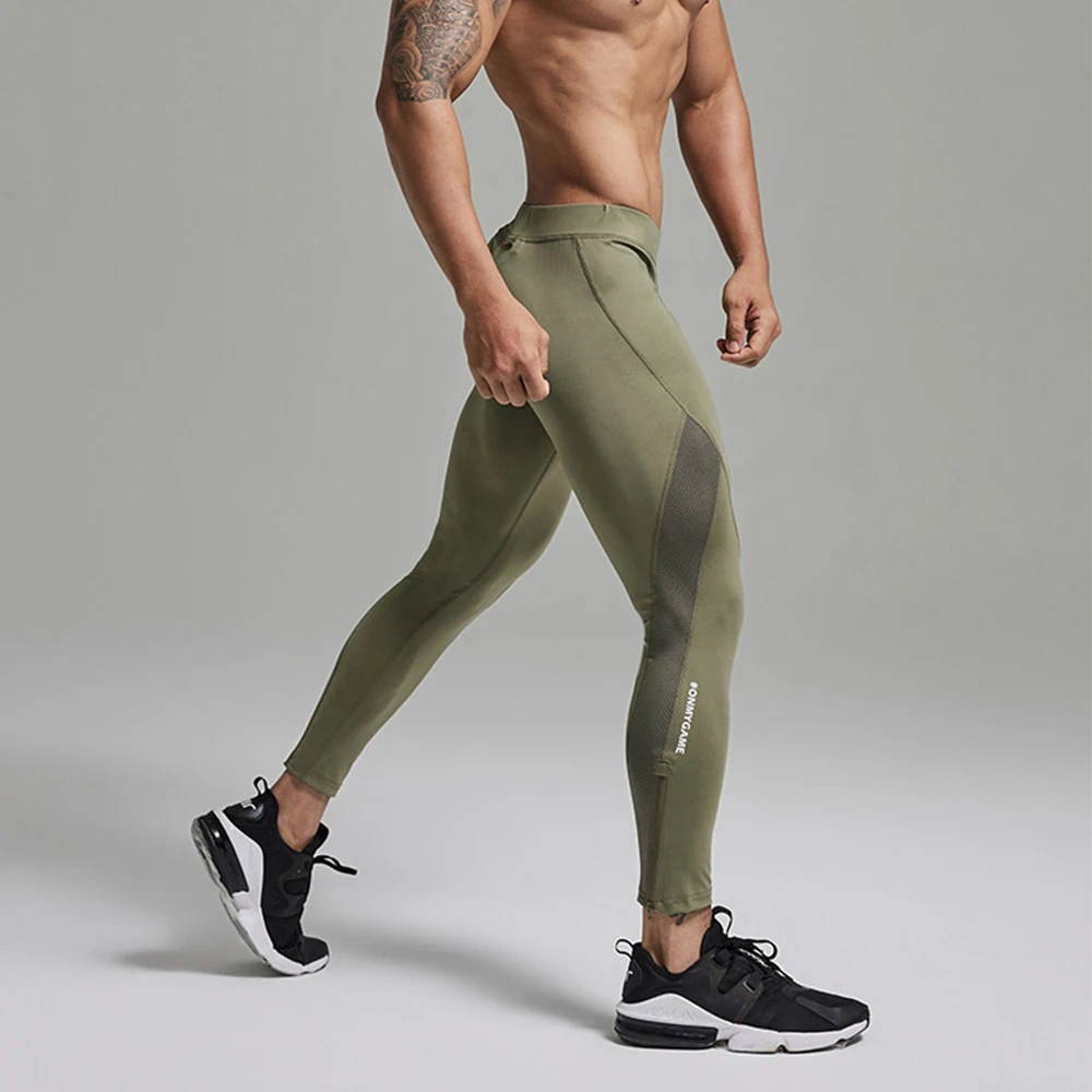 Mallas ajustadas con bolsillos traseros para hombre, pantalones deportivos para correr, entrenamiento, talla grande