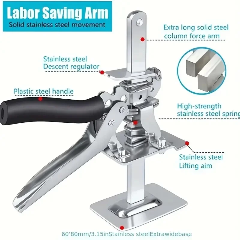 2/1pcs Handhub werkzeug arbeits sparende Arm heber Tür verkleidung Trockenbau Hub schrank Board Lifter Fliesen Höhen versteller Werkzeuge