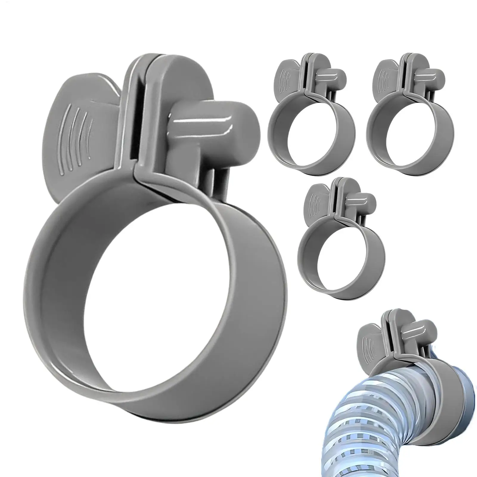 For Swimming Pool Maintenance Pool Hose Clamps Plastic Hose Clips Secure Pool Hose Connections Robust Plastic Material
