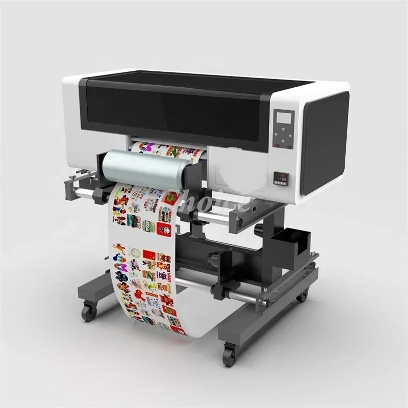 New UV DTF A and B Roll To Roll Film Sticker AB Crystal Label Metallic Glue 30cm UV DTF Printer Varnish Printing Machine