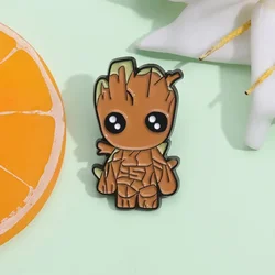 Disney Marvel Guardians of The Galaxy Enamel Pin Cute Groot Brooch Metal Lapel Badges for Fans Backpack Bag Accessories Gifts