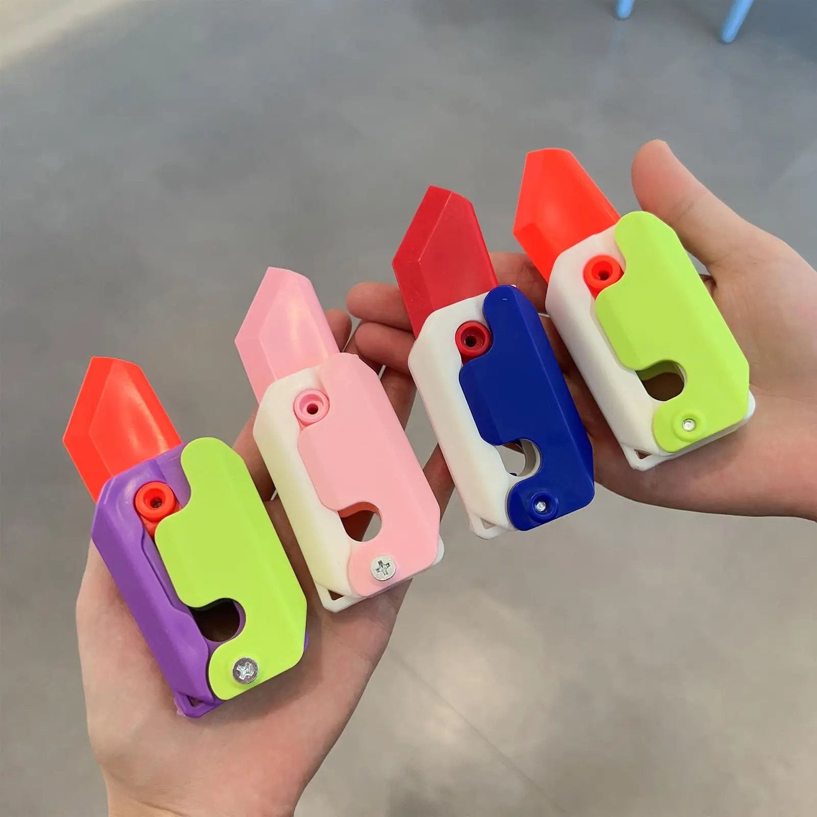 3D Printed Gravity Knife Carrot Fidget Toys Sensory Toys for Adult ADHD Autism Hand Gripper Forearm Finger Radish Toy Gifts