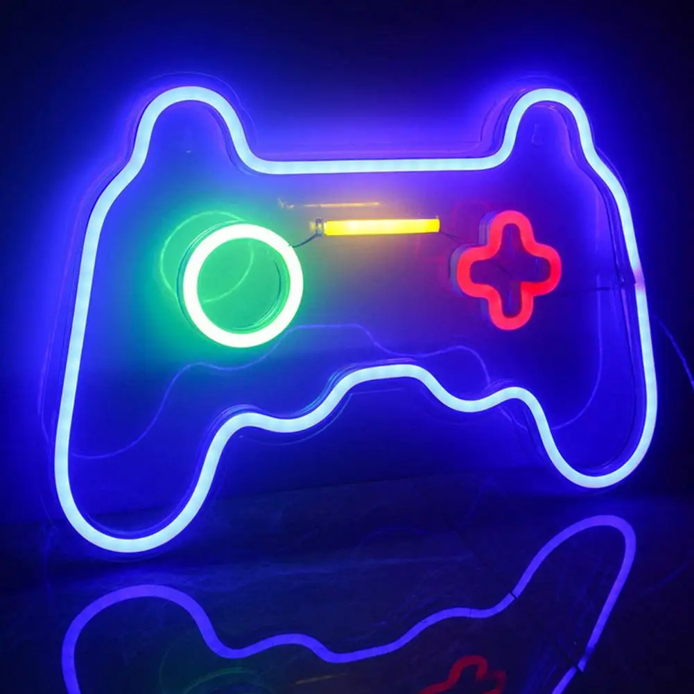 

Gamepad Neon Sign Beautiful Creative Shape Easy to Hang LED Game Controller Neon Signs Lamp Decoration for Home