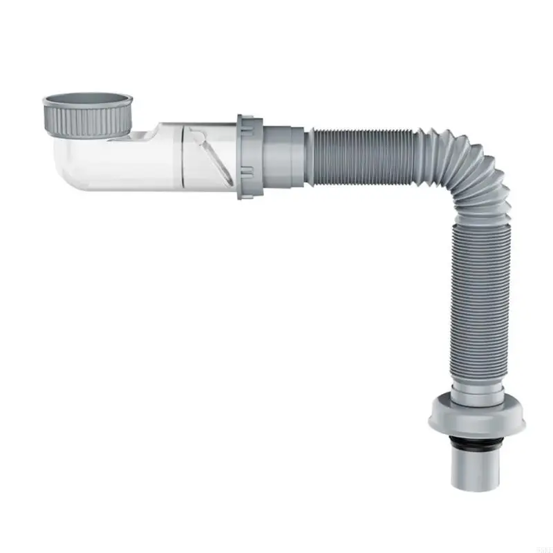 Side Discharges Sink Drain Pipe Sink Sewer Tube Odor Proof Kitchen Sink Drainages Pipe With Side Exit Easyly Install 55KF
