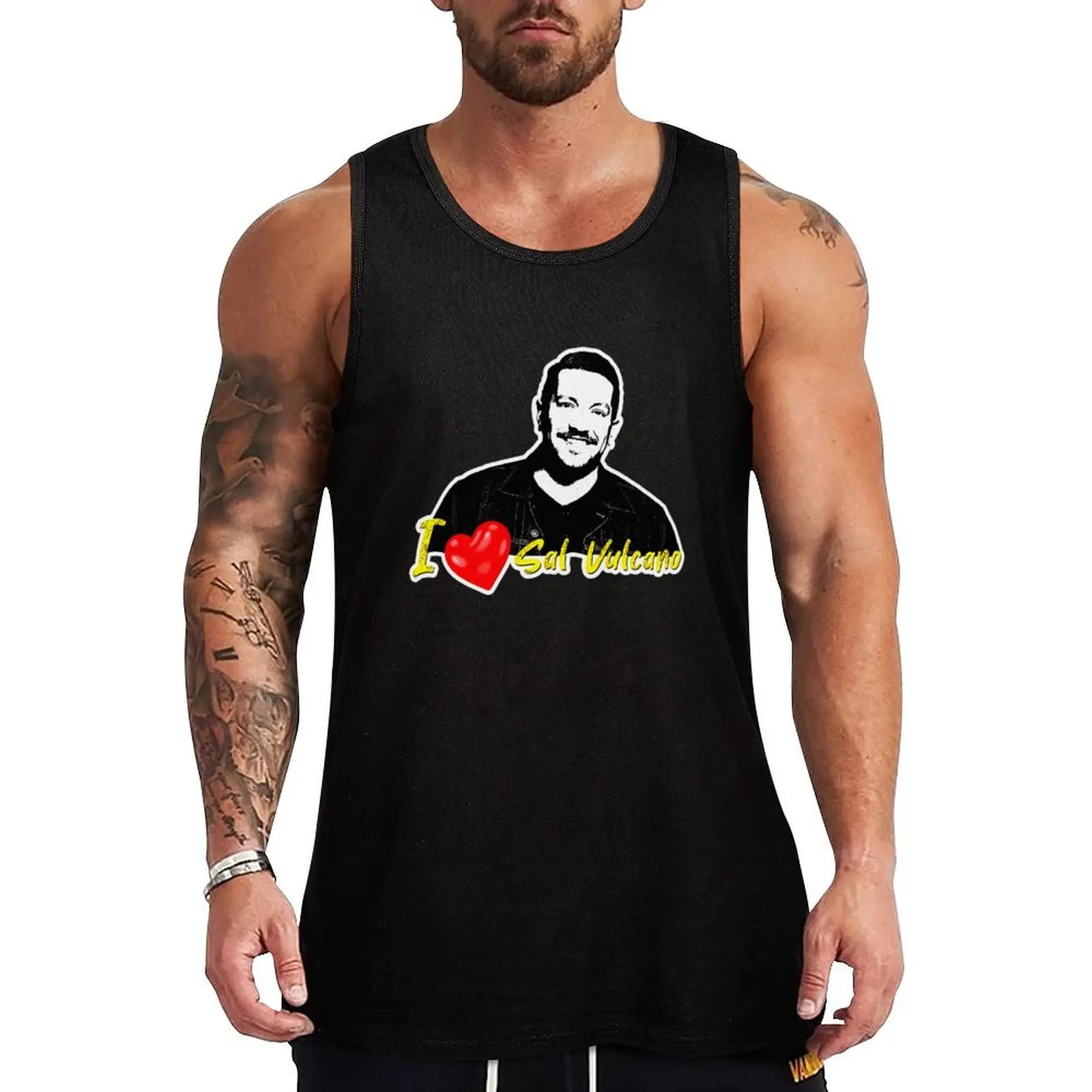 Camiseta sin mangas con estampado de Sal Vulcano, camiseta informal sin mangas con estampado gráfico