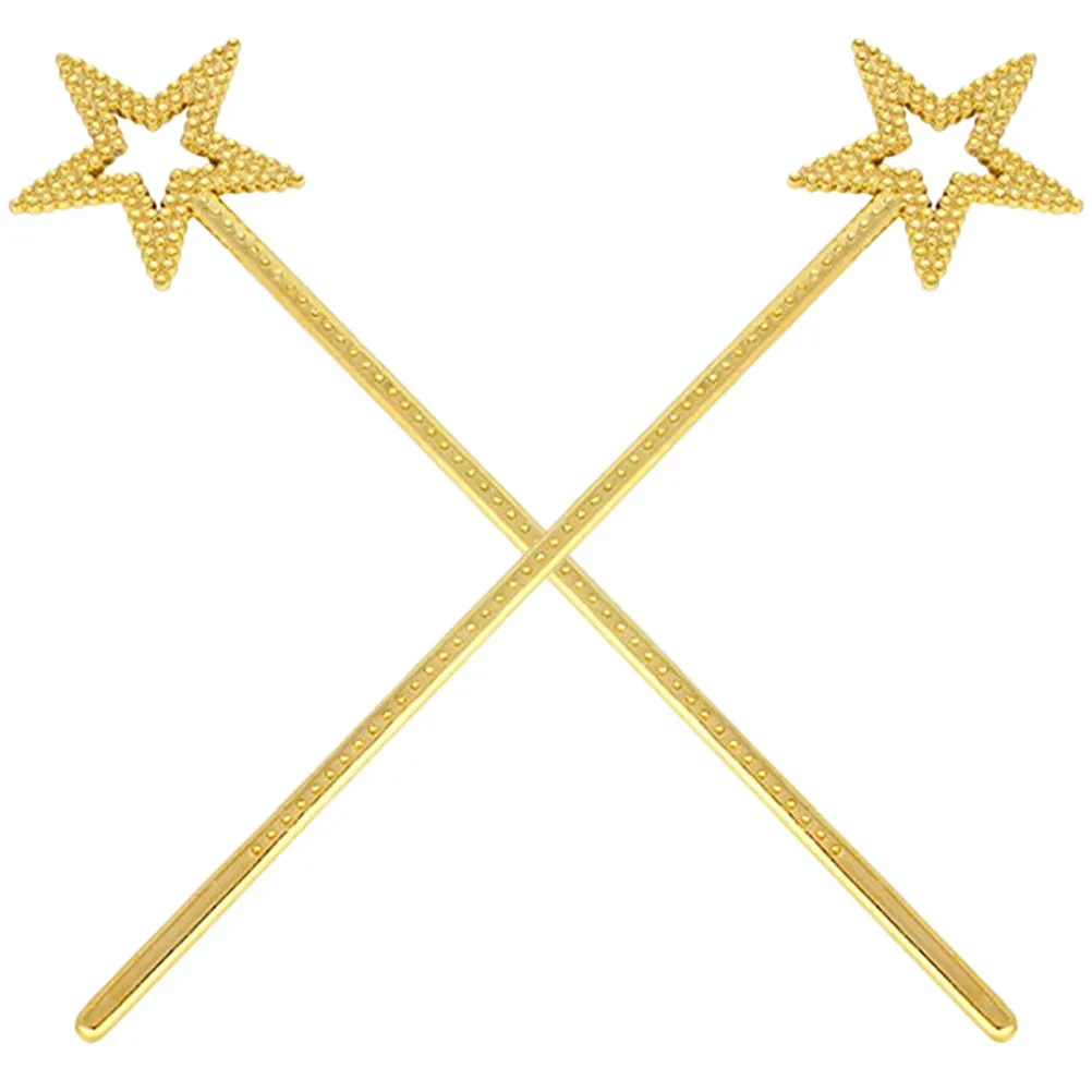 2 pçs estrela varinhas de fadas brilhante festa desempenho adereços anjo cosplay acessórios varinha de fadas estrela varinha crianças festa favores