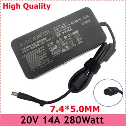 20V 14A 7.4*5.0MM AC Power Adapter 280W Laptop Charger for MSI GE63 9SF 9SG 8SF 8SG MS-16P7 GE65 9SF MS-16U1 GE75 RAIDER 8RE